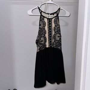 Babydoll Black Lace Top